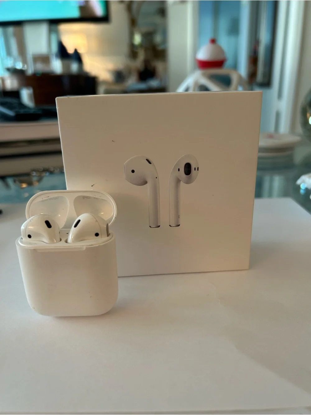 Apple AirPods 2nd Generation A2031 A2032 A1602 MV7N2AM/A w/ Case Boxed